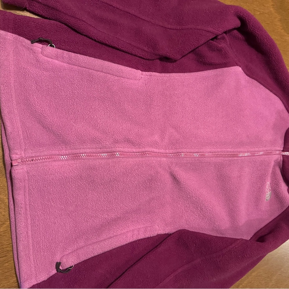 The North Face Two-Tone Fleece Jacket in Pink and Purple